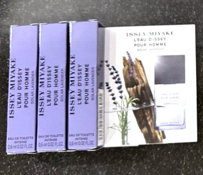ISSEY MIYAKE L'EAU D'ISSEY POUR HOMME SOLAR LAVENDER INTENSE. Sample 3 x 0.6 ml.