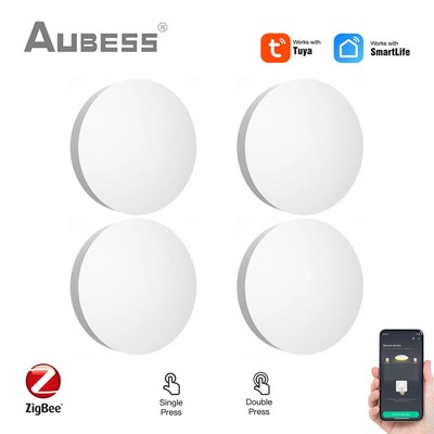 Tuya ZigBee Wireless 2 Scene Switch Smart Home Push Button Controller Battery Po