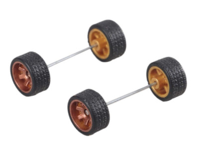 4x TE37 Bronze Style Räder & Reifen 1:64 passend für Hot Wheels Matchbox Mod