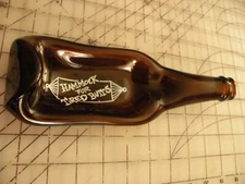 Brown GLASS Bottle Ashtray "Hammock for Tired Butts"