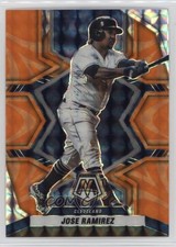 2022 Panini Mosaic Reactive Orange Mosaic Prizm Jose Ramirez #142 h3a
