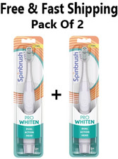 Spinbrush Pro Whiten Battery Powered Electric Toothbrush   Soft Bristles, Deep