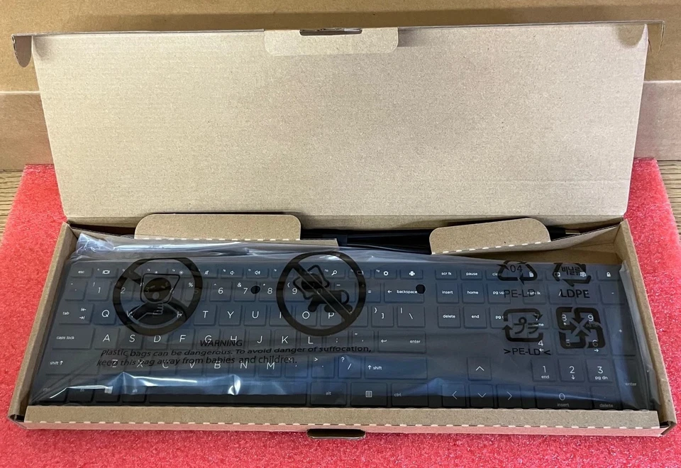 BRAND NEW HP Desktop 320K Slim Wired QWERTY Keyboard - Black - SEALED! OEM HP lz - Image 4 of 4