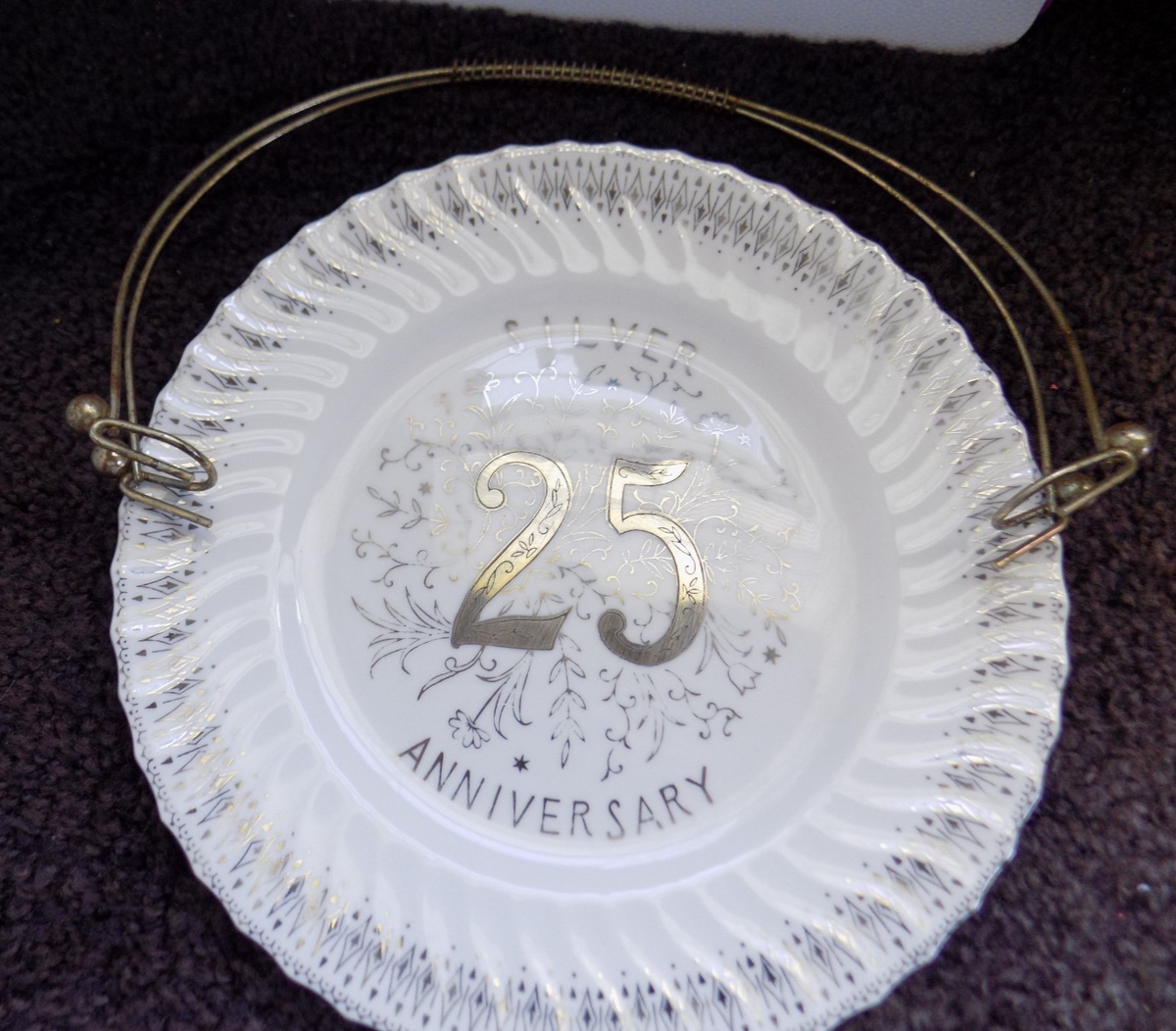 Norcrest 25th Anniversary Fine China Plate Serving Tray with