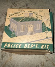 Plasticville Police Dept Kit PD-3, Unassembled, Vintage, Original Box, O Scale