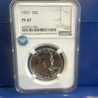 1957 Franklin Half Dollar NGC PF67 w/ Sight White Certification