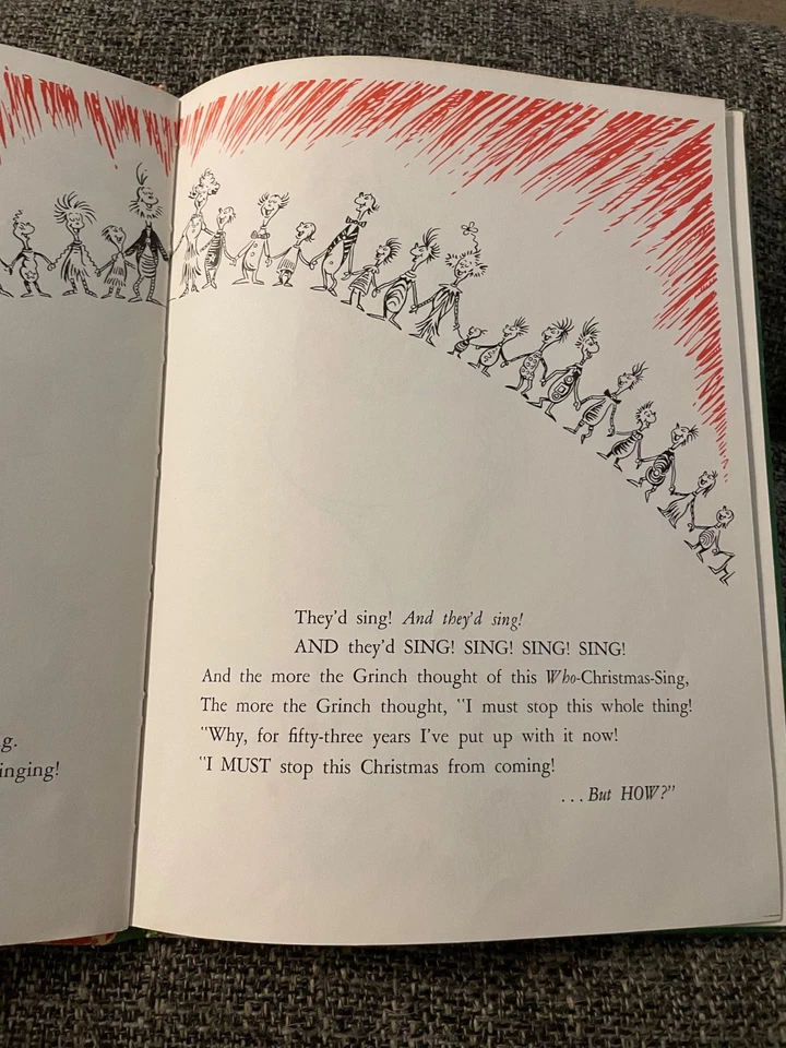 How The Grinch Stole Christmas! Dr. Seuss 1957 Hard Cover 1st Edition Foto 4 de 4