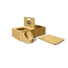 Triple Dish 3.0 3 In 1 BioPlastic Wood Reptile Gecko Calcium Water Food Bowl