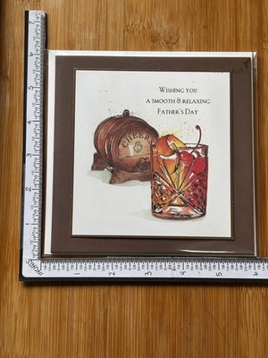 Papyrus Greeting Card DAD FATHERS DAY father's Bourbon Barrel Cheers Cherry Top