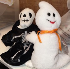 TY BEANIE BABY SPOOKY & CREEPERS GHOST - MINT CONDITION - RETIRED WITH TAGS