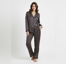 Gilligan  O  Malley Striped Pajama Pants Black Size Large