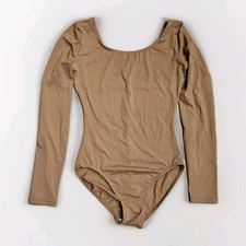 Bloch Womens Sz. Small Leotard, Long sleeve, Tan, Sz. SM.