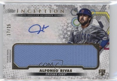 2022 Topps Inception Game Socks Relic 17/25 Alfonso Rivas #AGSR-AR Auto 02v3