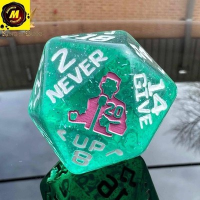 Rick Rolled - 34mm D20 - #PR01RICK - Dice