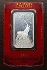 2015 PAMP Lunar Calendar Goat 1 oz Silver Bar