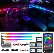 Dreamcolor Acrylic Interior Car LED Strip Light with Wireless APP, RGB 6 in 1 wi