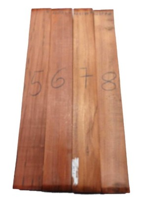 1x Tigerwood Holz Kantholz Goncalo Alves 61x8cm x 75mm #5