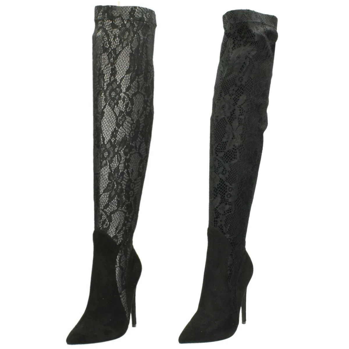 Botas de encaje por encima de la rodilla Anne Michelle para dama