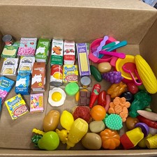 Lot Of Rubber / Plastic / Boxed - Play Food For Kids - Playing House / Shopping