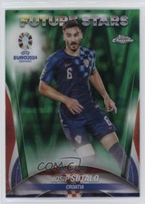 2024 Chrome UEFA Euro Future Stars Green RayWave Refractor Josip Sutalo 14mf