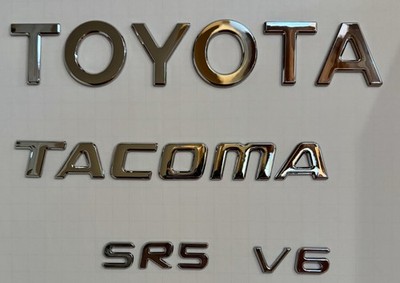 1998 1999 2000 2001 2002 2003 2004 Toyota Tacoma SR5 V6 Tailgate Emblems Letters