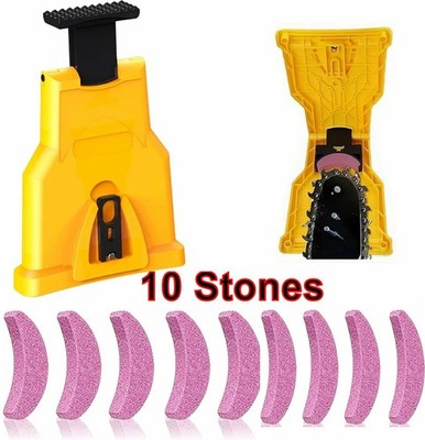Chainsaw Teeth Sharpener 14-20in - 10 total Stones - Fast Sharpening Stone Tool