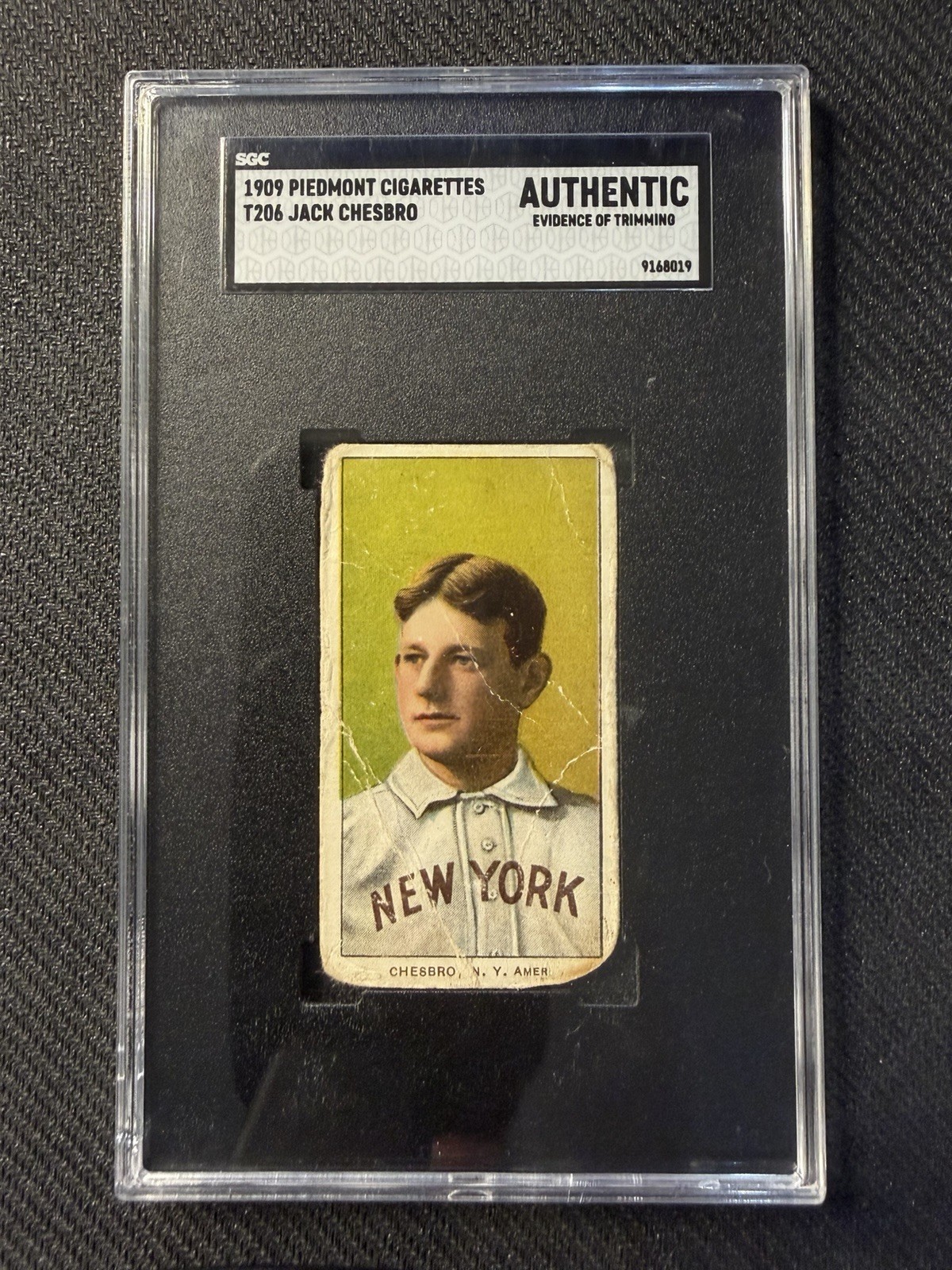 1909 T206 Jack Chesbro SGC Authentic