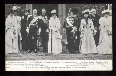 ROY089 - King Edward VII - The King & Queen's Party at Mount Stewart - Postkarte 