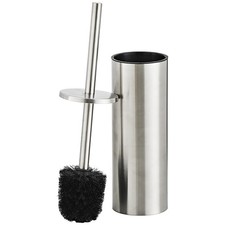 Brushed Nickel Toilet Brush and Holder Set - Stainless Steel Toilet Bowl Scru...