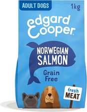 Edgard Cooper Grain Free Dog Food Dry, (Salmon 1kg), Natural Kibble Dry Dog Foo