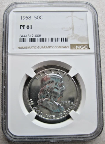 1958 Franklin Half Dollar 50c NGC PF61