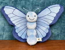 Jellycat Breezy Butterfly Iris Blue Plush Happy Smiley Rare Retired - Nice!