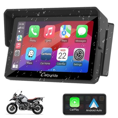 Carpuride W502B Motorcycle Carplay Screen for BMW R1200GS R1250GS S1000XR Mot...