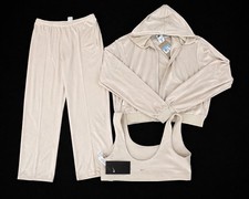Nike Alate Dri-FIT Beige Women's 3 Piece Tracksuit Set - Bra, Hoodie, Pants,