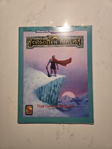 FR14 The Great Glacier Forgotten Realms AD&D 2nd Edition 9351 with Map