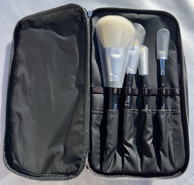 Dior Backstage Make-up Softbag & 4-teiliges Pinsel SET (schwarz/silber)