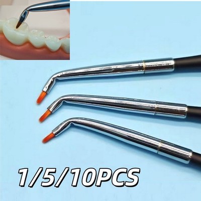 Dental Curved Brush Bent Posterior Shape Pens Nylon Hair Brushes 1/5/10PCS