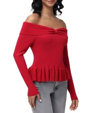 525 Morgan Off-the-Shoulder Sweater Top Women...