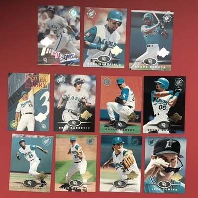 22 FLORIDA MIAMI MARLINS 1995 Topps Stadium Club TEAM LOT World Series Winner
