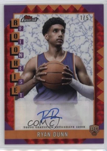 2024 Topps Finest Basketball Red Refractor Ryan Dunn #RFA-RDU