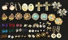 30 Pairs Vintage Mod Pierced Stud Earrings Lot Mixed Costume Jewelry Bulk #10