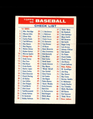 Complete Set 1956 Topps card