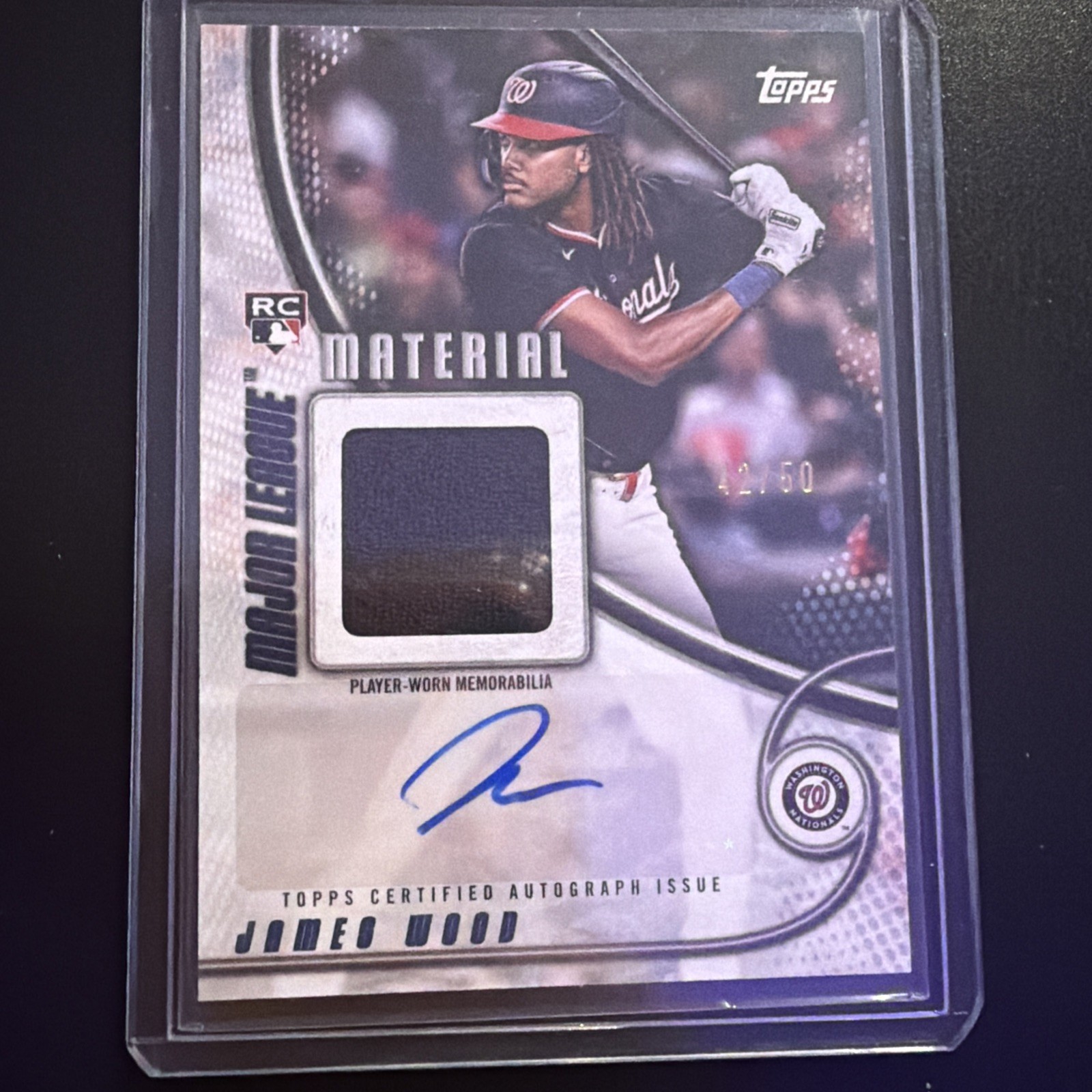 2025 Topps Series 2 - Major League Material Autographs James Wood #MLMA2-JWO /50