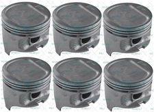 Set of 6 STD Moresa Pistons & Pins fits 1996-2006 4.0 Jeep 242 YJ TJ