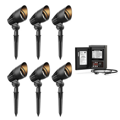 Landscape Light Kits Low Voltage Spotlight 6PK 5W 400 Lumen LED Floodlight with