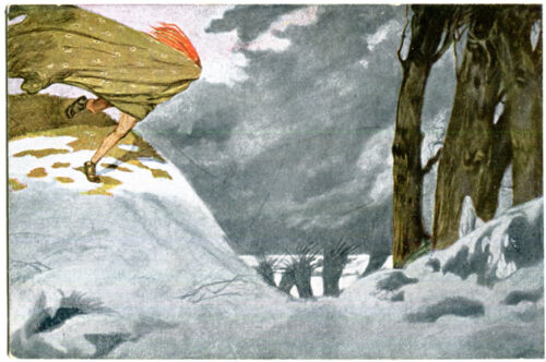Künstler-AK Rich. Pfeiffer "Heil uns... Der Tauwind" Schneelandschaft um 1908 - Bild 1 von 1
