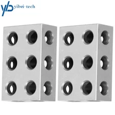 Matched Pair 1-2-3 123 Blocks 11 Holes .0001" Machinist Ultra Precision