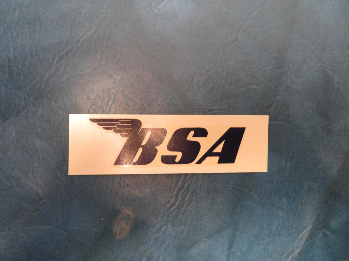 BSA black logo decal water transfer 6