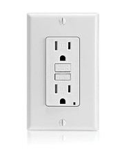 TAMPER RESISTAN GFI GFCI OUTLET 15 AMP 120 VOLT 1 PACK white