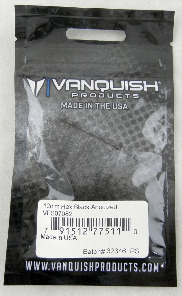 12mm Hex Hub Black Anodized (2-Pk) - Vanquish #VPS07082 - Image 3 of 3